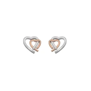 Hot Diamonds Jewellery Hot Diamonds Sterling Silver Rose Gold Plated Heart Earrings