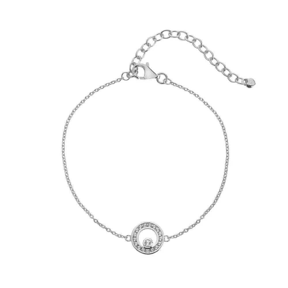 Hot Diamonds Jewellery Hot Diamonds Sterling Silver White Topaz Orbit Bracelet