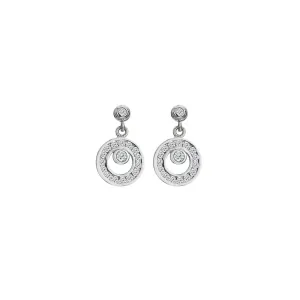 Hot Diamonds Jewellery Hot Diamonds Sterling Silver White Topaz Orbit Earrings