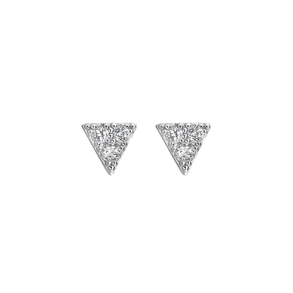 Hot Diamonds Jewellery Hot Diamonds Sterling Silver White Topaz Stellar Earrings