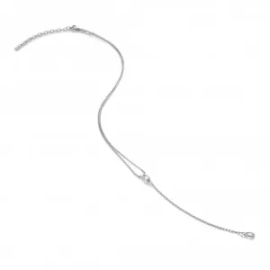 Hot Diamonds Jewellery Hot Diamonds Sterling Silver White Topaz Tender Waterfall Marquise Necklace