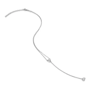 Hot Diamonds Jewellery Hot Diamonds Sterling Silver White Topaz Tender Waterfall Necklace