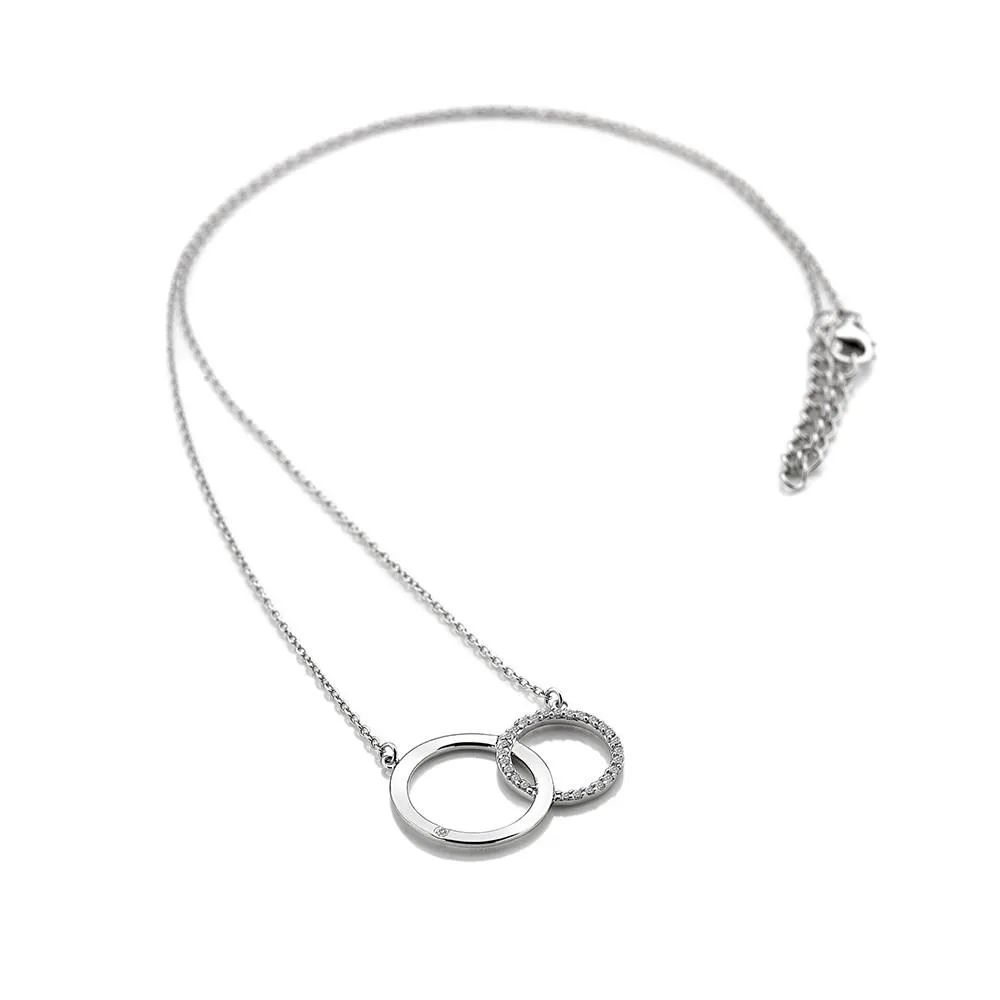 Hot Diamonds Jewellery Hot Diamonds Striking Interlocking Circle Necklace