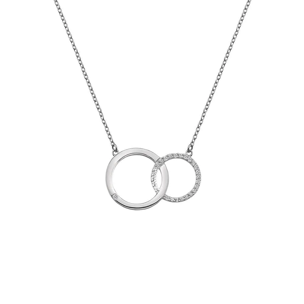 Hot Diamonds Jewellery Hot Diamonds Striking Interlocking Circle Necklace