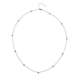 Hot Diamonds Jewellery Hot Diamonds Tender Sterling Silver White Topaz Intermittent Necklace