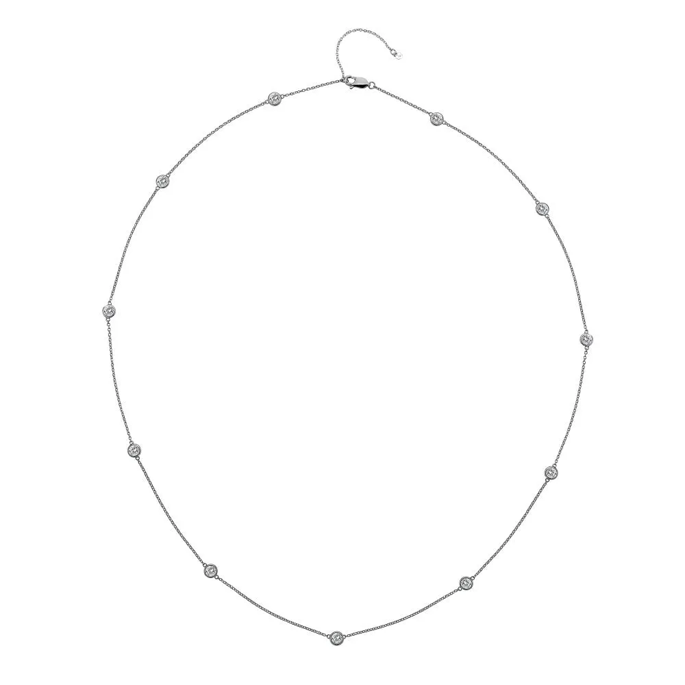 Hot Diamonds Jewellery Hot Diamonds Tender Sterling Silver White Topaz Intermittent Necklace