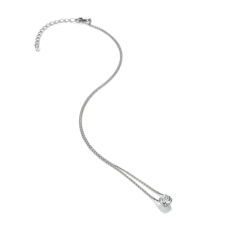Hot Diamonds Jewellery Hot Diamonds Tender Sterling Silver White Topaz Solitaire Necklace