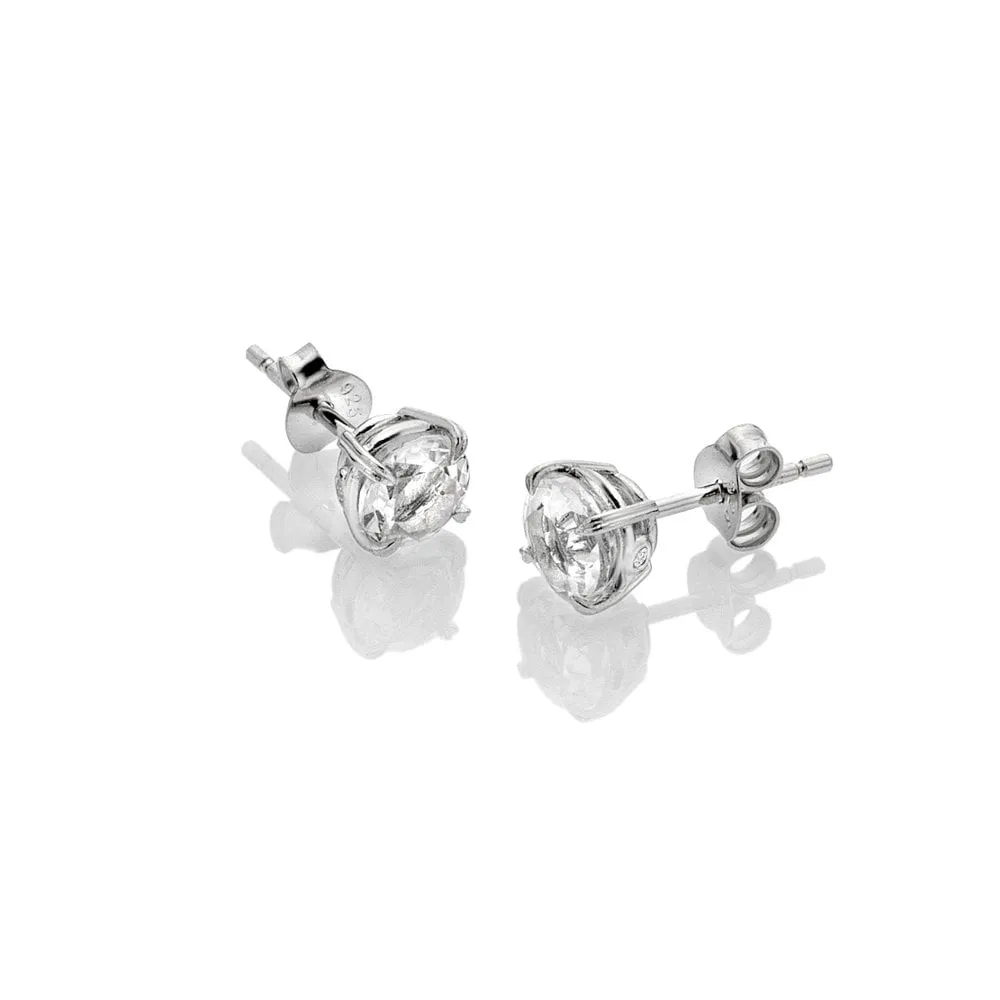Hot Diamonds Jewellery Hot Diamonds Tender Sterling Silver White Topaz Solitaire Stud Earrings