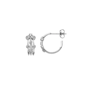 Hot Diamonds Jewellery Hot Diamonds Tender Sterling Silver White Topaz Statement Earrings