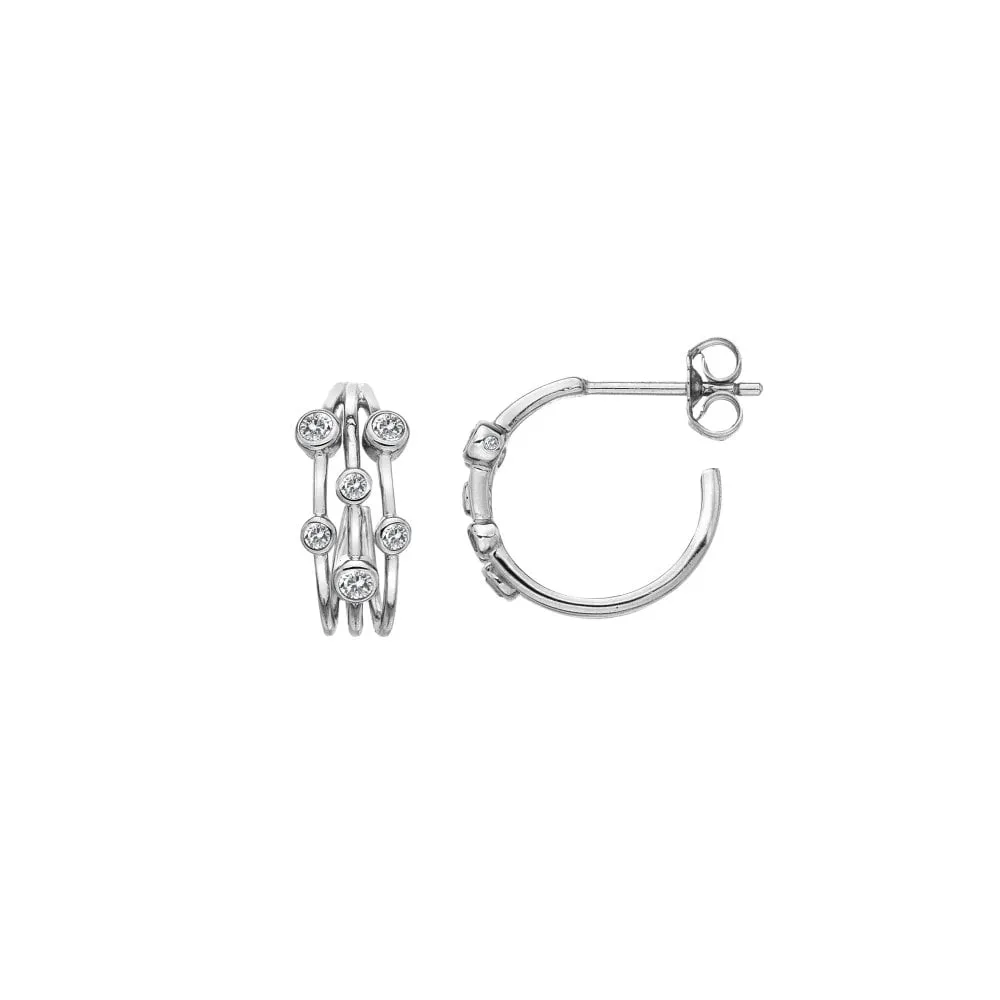 Hot Diamonds Jewellery Hot Diamonds Tender Sterling Silver White Topaz Statement Earrings