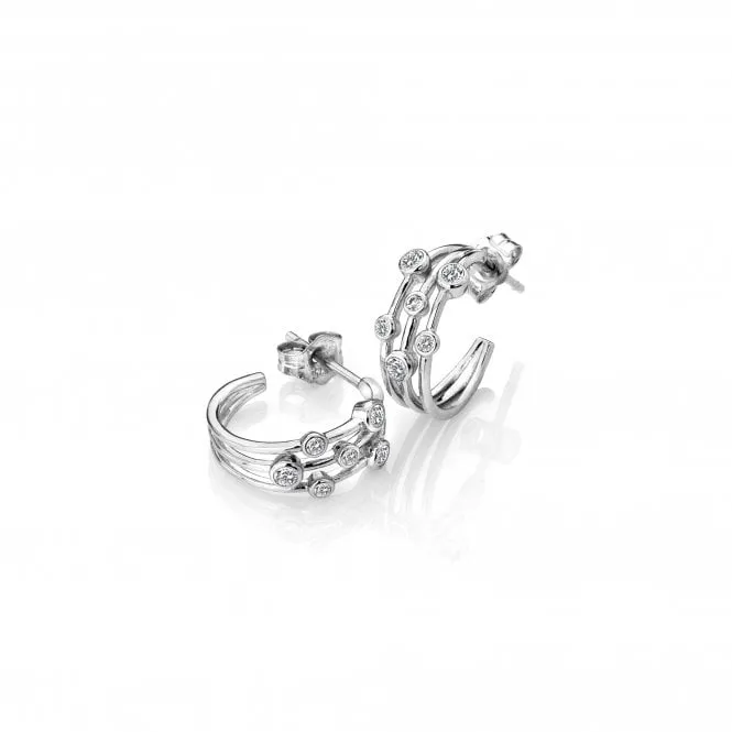 Hot Diamonds Jewellery Hot Diamonds Tender Sterling Silver White Topaz Statement Earrings