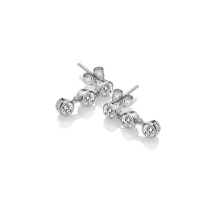 Hot Diamonds Jewellery Hot Diamonds Tender Triple Drop White Topaz Earrings