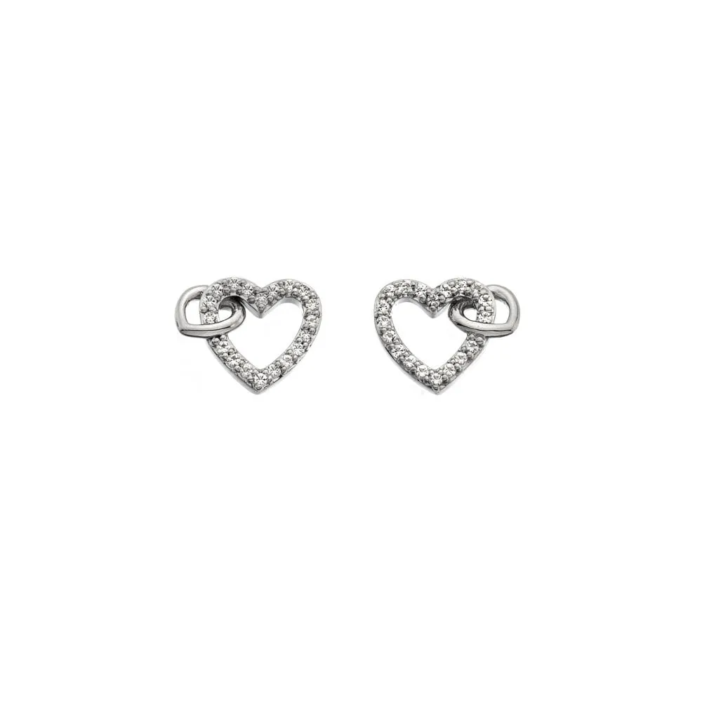 Hot Diamonds Jewellery Hot Diamonds Togetherness Sterling Silver Open Heart Earrings