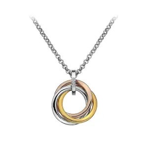 Hot Diamonds Jewellery Hot Diamonds Trio Yellow and Gold Plated Circle Necklace
