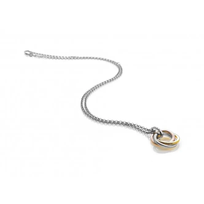 Hot Diamonds Jewellery Hot Diamonds Trio Yellow and Gold Plated Circle Necklace