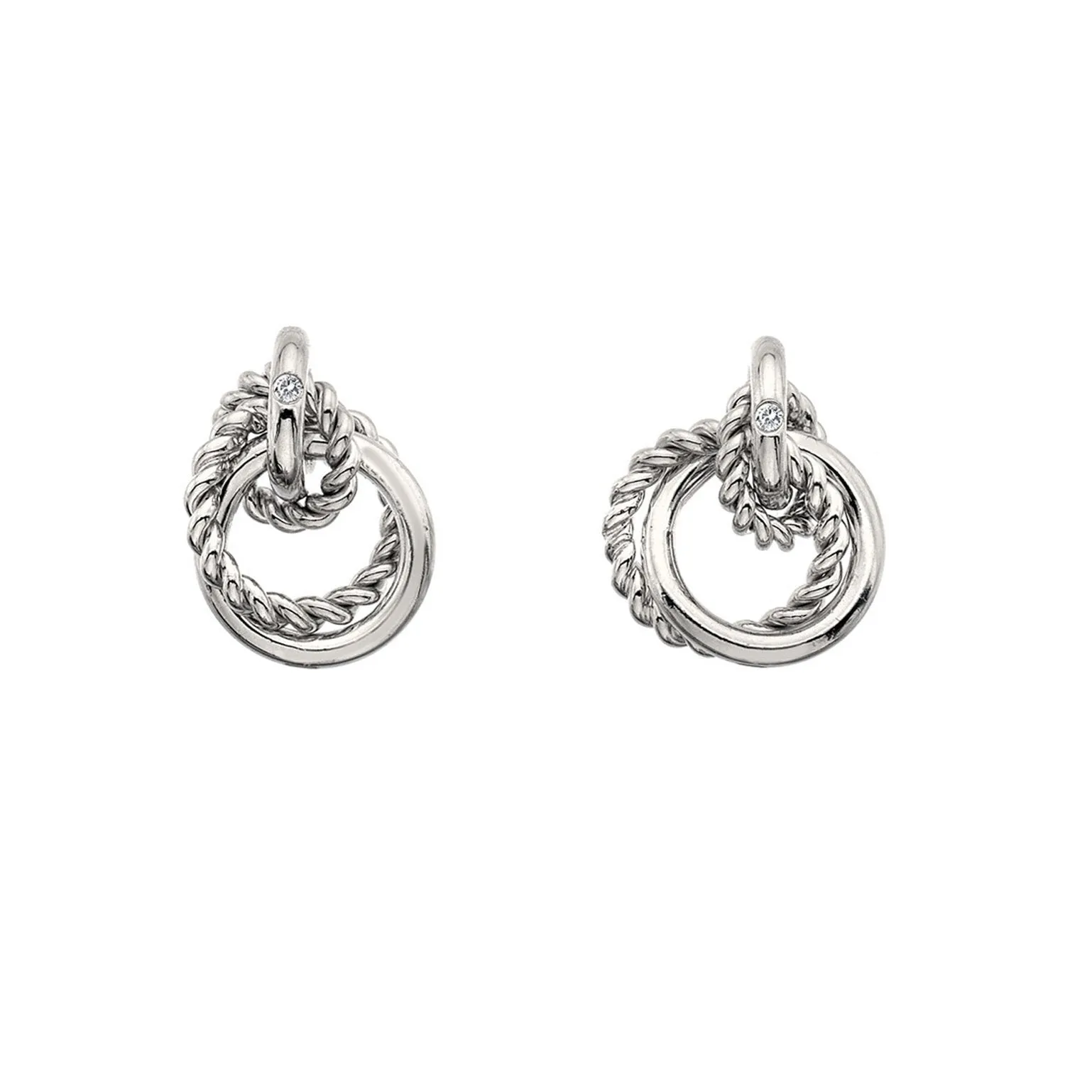 Hot Diamonds Jewellery Hot Diamonds Unity Sterling Silver Diamond Circle Earrings
