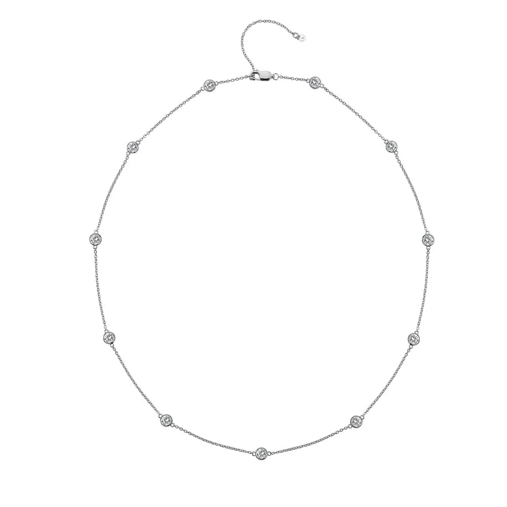 Hot Diamonds Jewellery Hot Diamonds White Topaz Intermittent Necklace