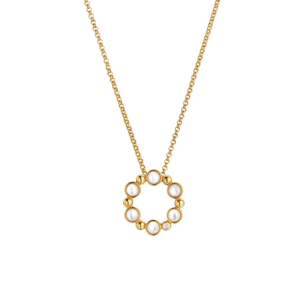 Hot Diamonds Jewellery Hot Diamonds x Jac Jossa Calm Gold Plated Sterling Silver Circle Pendant
