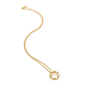 Hot Diamonds Jewellery Hot Diamonds x Jac Jossa Calm Gold Plated Sterling Silver Circle Pendant