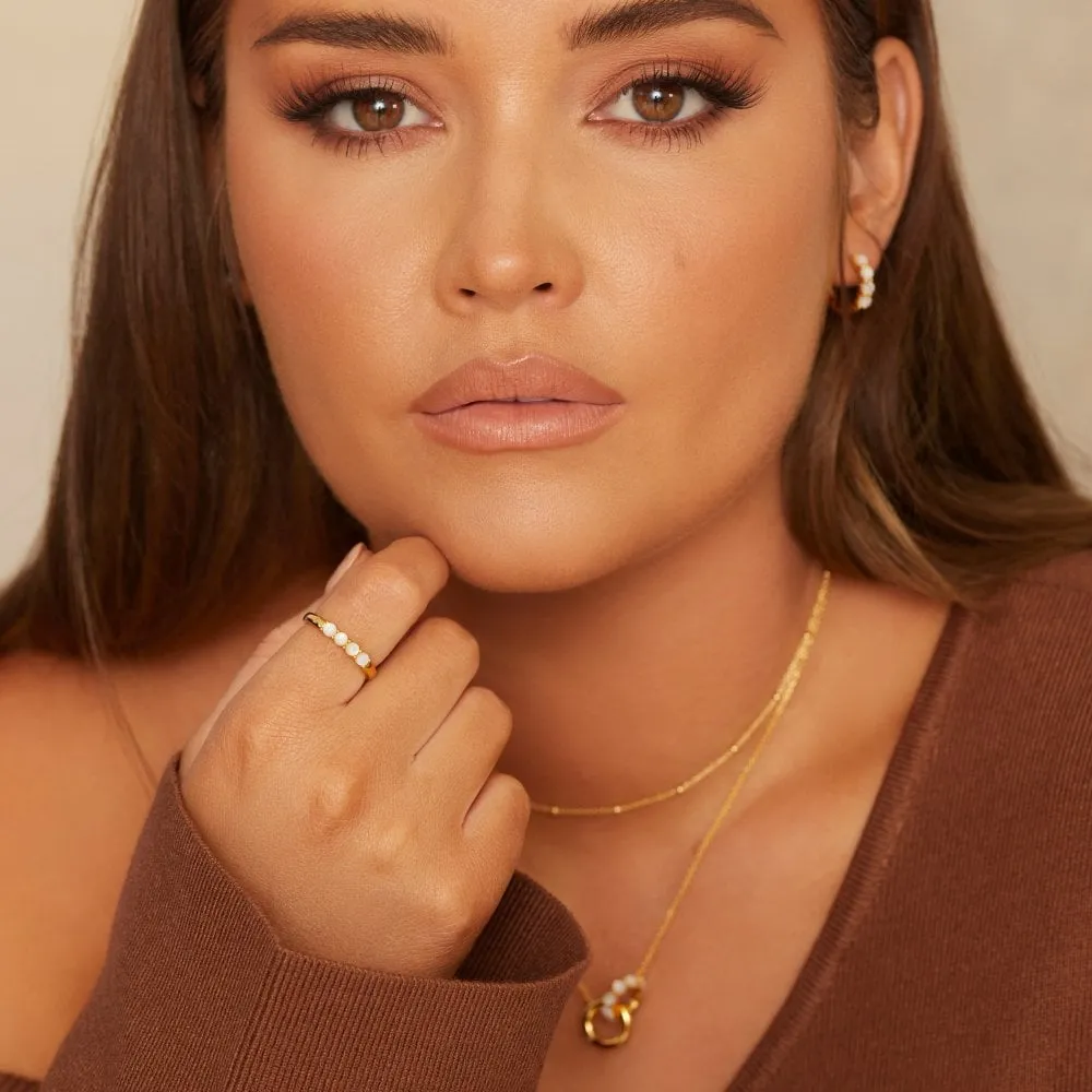 Hot Diamonds Jewellery Hot Diamonds x Jac Jossa Calm Gold Plated Sterling Silver Mother of Pearl Necklace