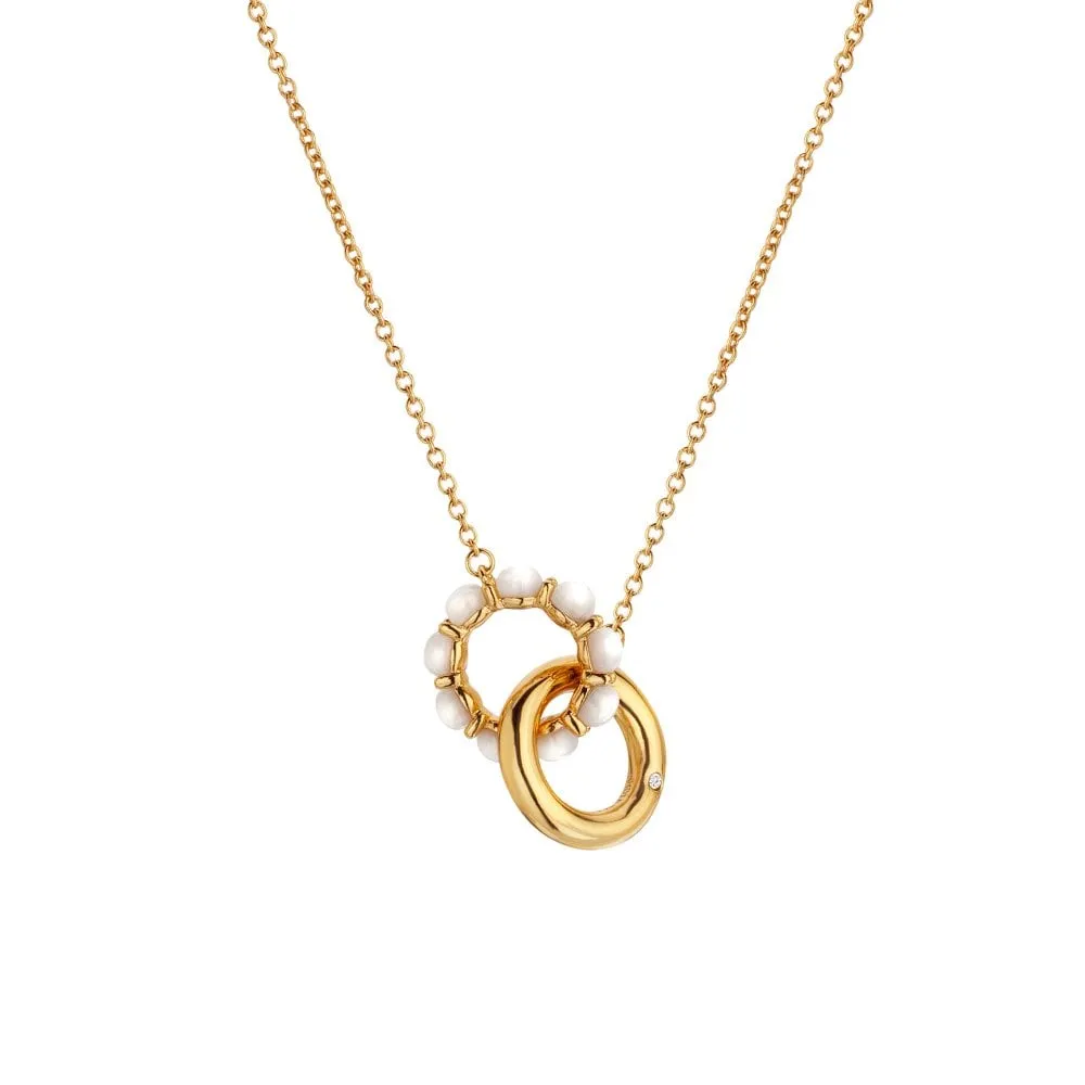 Hot Diamonds Jewellery Hot Diamonds x Jac Jossa Calm Gold Plated Sterling Silver Mother of Pearl Necklace