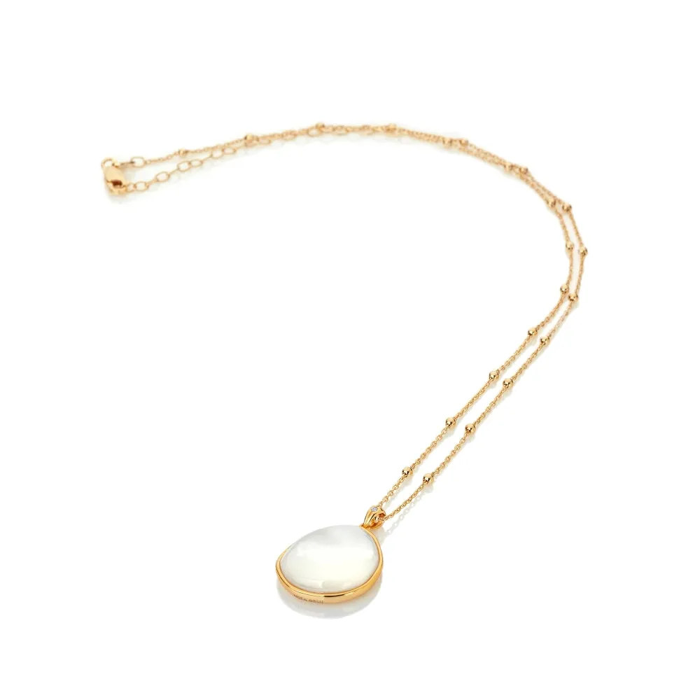 Hot Diamonds Jewellery Hot Diamonds x Jac Jossa Calm Gold Plated Sterling Silver Mother of Pearl Pendant