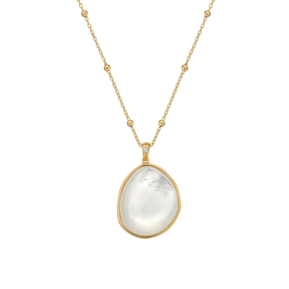 Hot Diamonds Jewellery Hot Diamonds x Jac Jossa Calm Gold Plated Sterling Silver Mother of Pearl Pendant