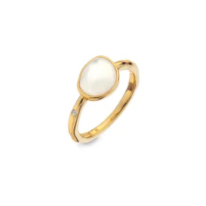 Hot Diamonds Jewellery Hot Diamonds x Jac Jossa Calm Gold Plated Sterling Silver Mother of Pearl Ring