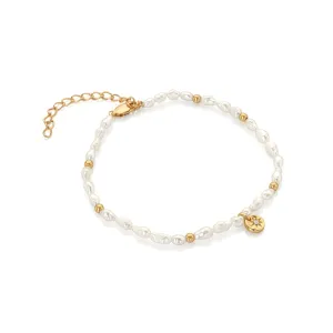 Hot Diamonds Jewellery Hot Diamonds x Jac Jossa Calm Gold Plated Sterling Silver Pearl Lunar Bracelet