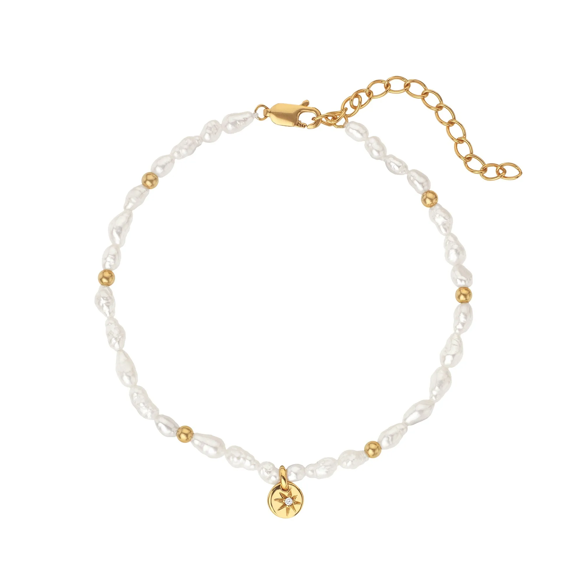 Hot Diamonds Jewellery Hot Diamonds x Jac Jossa Calm Gold Plated Sterling Silver Pearl Lunar Bracelet