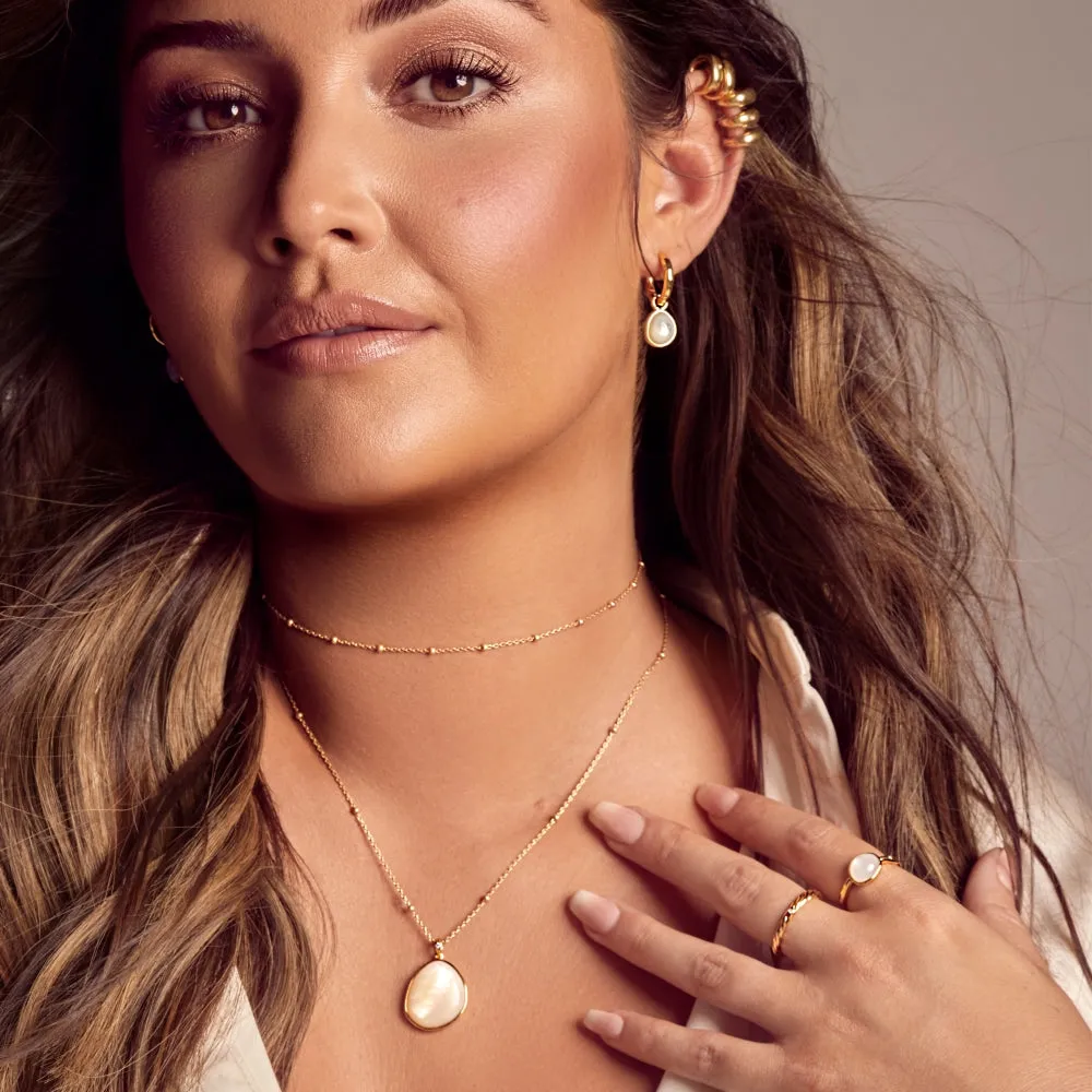 Hot Diamonds Jewellery Hot Diamonds x Jac Jossa Embrace Gold Plated Sterling Silver Beaded Cable Chain Necklace 32 - 39cm