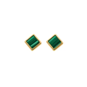 Hot Diamonds Jewellery Hot Diamonds x Jac Jossa Gold Plated Sterling Silver Revive Malachite Stud Earrings