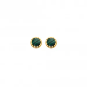 Hot Diamonds Jewellery Hot Diamonds x Jac Jossa Gold Plated Sterling Silver Revive Malachite Stud Earrings