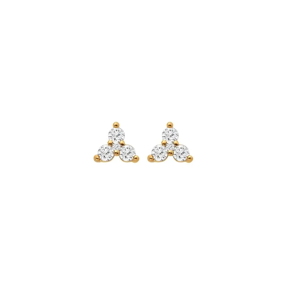 Hot Diamonds Jewellery Hot Diamonds x Jac Jossa Gold Plated Sterling Silver White Topaz Stud Earrings