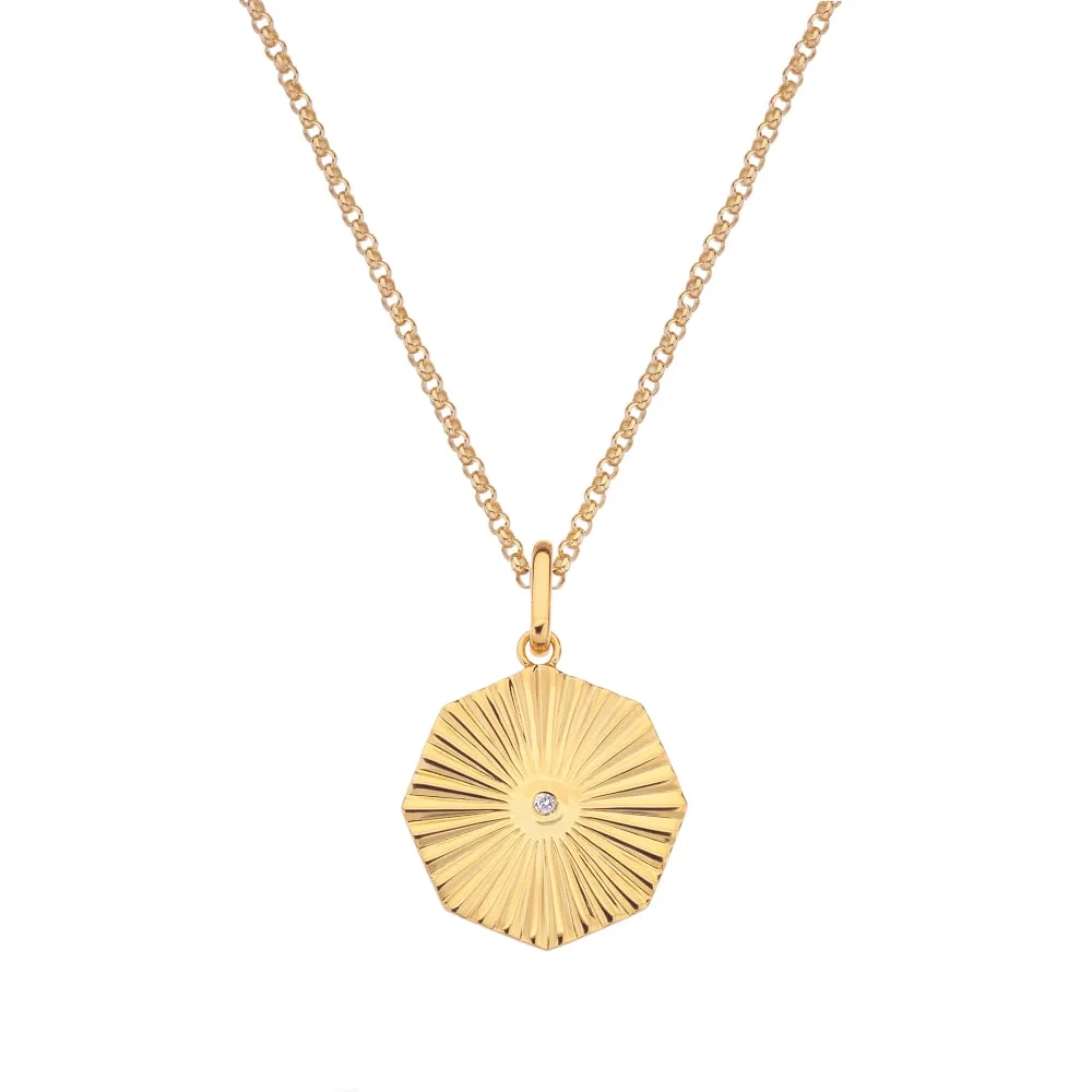 Hot Diamonds Jewellery Hot Diamonds x Jac Jossa Hope Gold Plated Sterling Silver Octagon Pendant
