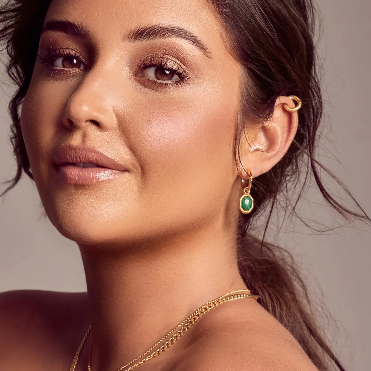 Hot Diamonds Jewellery Hot Diamonds x Jac Jossa Revive Gold Plated Sterling Silver Malachite Pendant