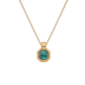 Hot Diamonds Jewellery Hot Diamonds x Jac Jossa Revive Gold Plated Sterling Silver Malachite Pendant