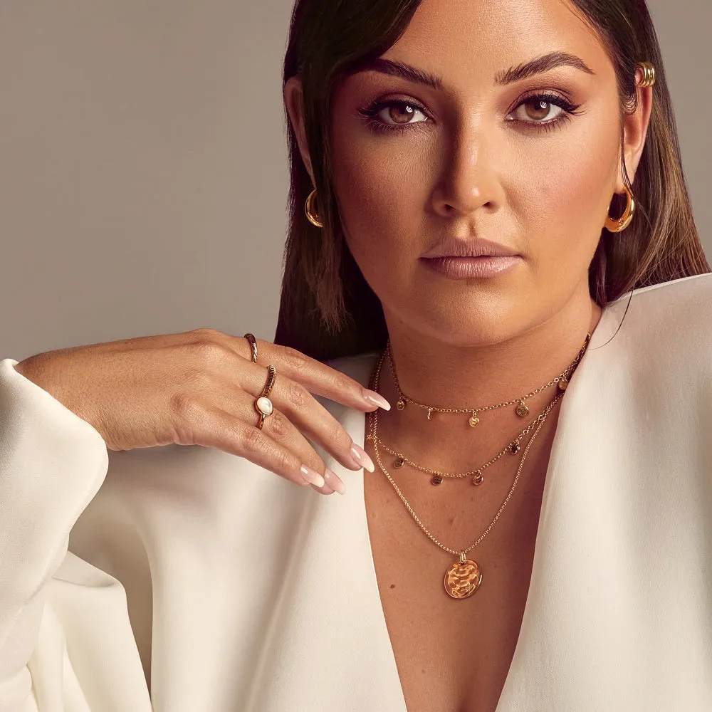 Hot Diamonds Jewellery Hot Diamonds x Jac Jossa Soul Gold Plated Sterling Silver Statement Hoop Earrings