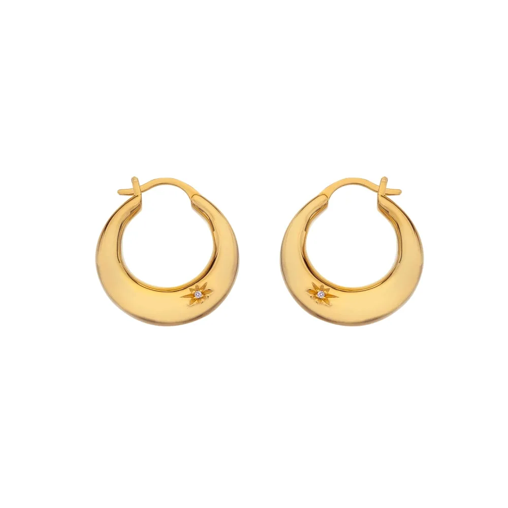 Hot Diamonds Jewellery Hot Diamonds x Jac Jossa Soul Gold Plated Sterling Silver Statement Hoop Earrings