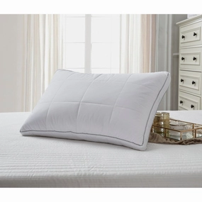 Hotel Grand Quilted White Goose Feather And Down Compartment Pillow (Set of 2) pillows,bed pillow,sleeping cushion