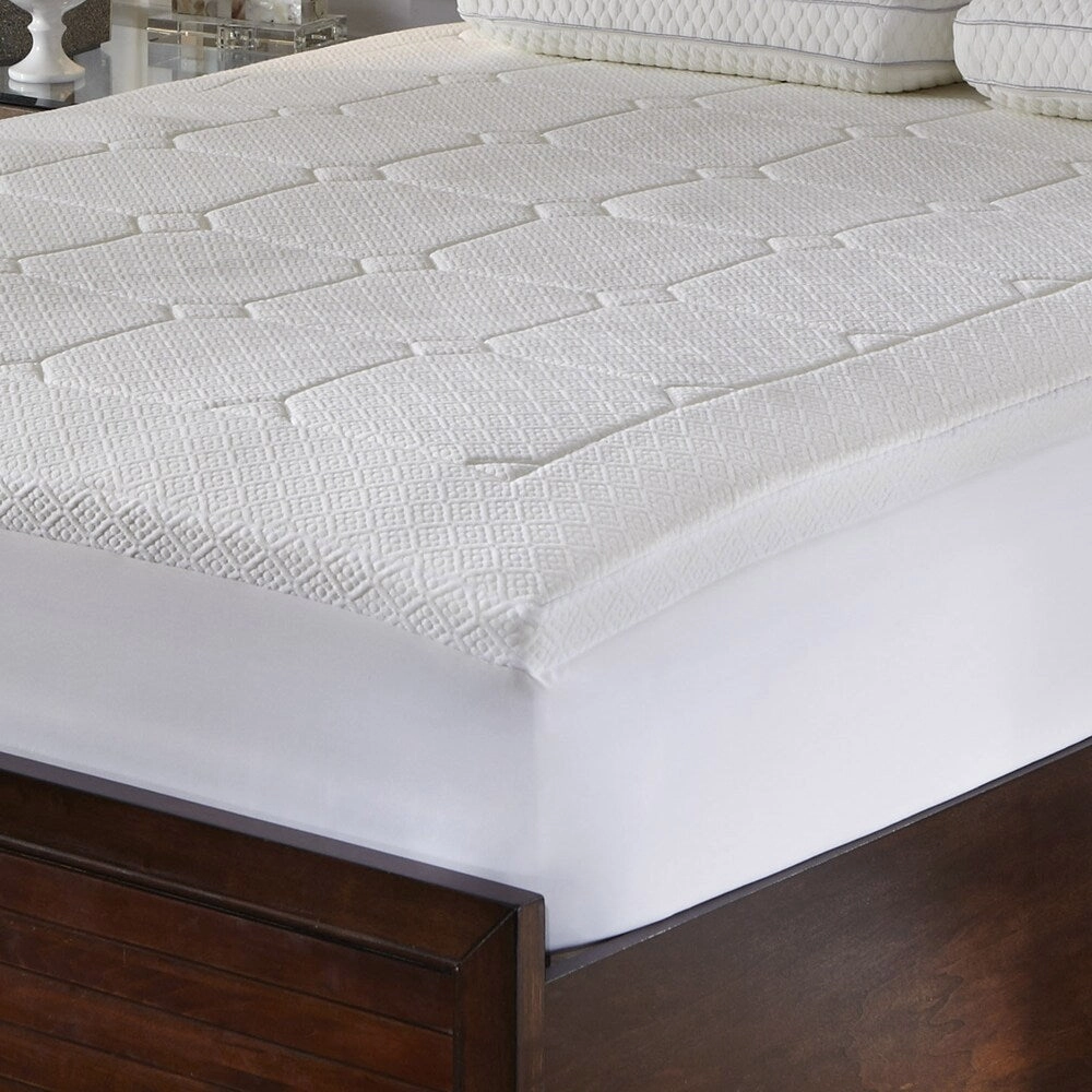 Hotel Laundry Quilted Euro Top 2 & 1/2 Inch Memory Foam Mattress Topper with Deep Skirt