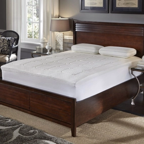 Hotel Laundry Quilted Euro Top 2 & 1/2 Inch Memory Foam Mattress Topper with Deep Skirt mattress pads,mattress topper,bed protection