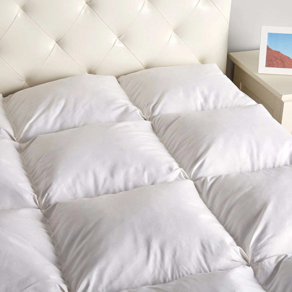 Hotel Madison Lofty 2-Inch Gusset Superloft Baffle Box Featherbed