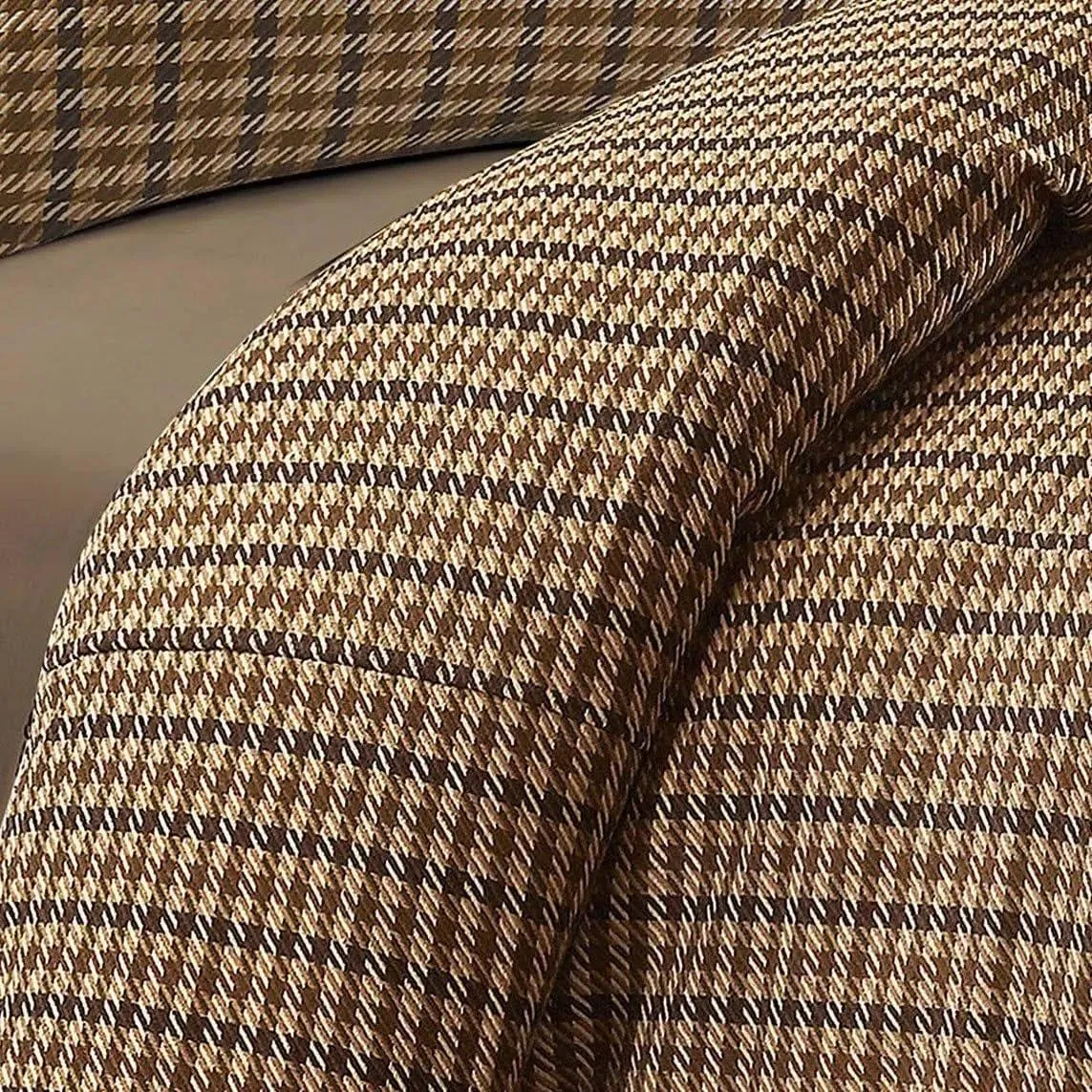 Hounds Tooth Tweed Rustic Comforter Set