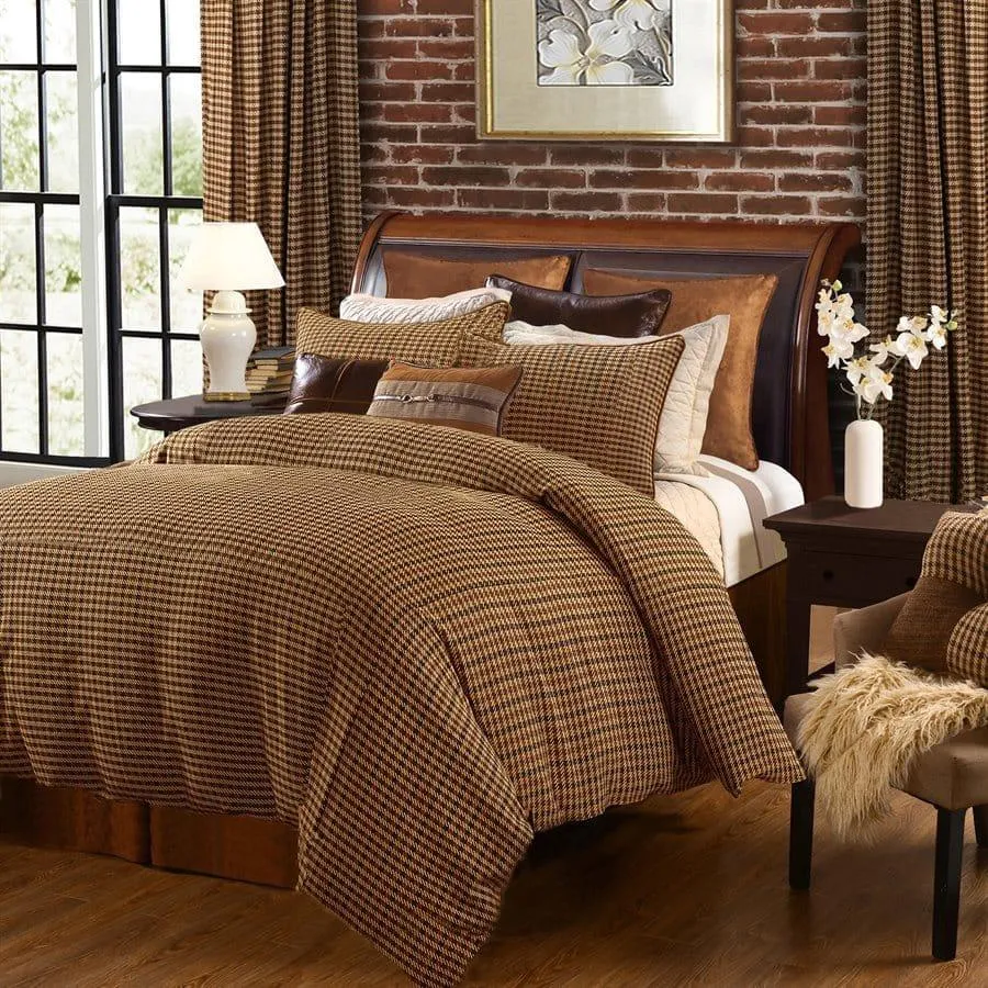 Hounds Tooth Tweed Rustic Comforter Set