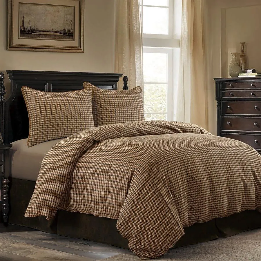 Hounds Tooth Tweed Rustic Comforter Set