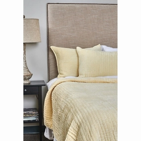 Hudson Velvet Butttercream King Sham pillowcases,cotton pillow covers,bed linen