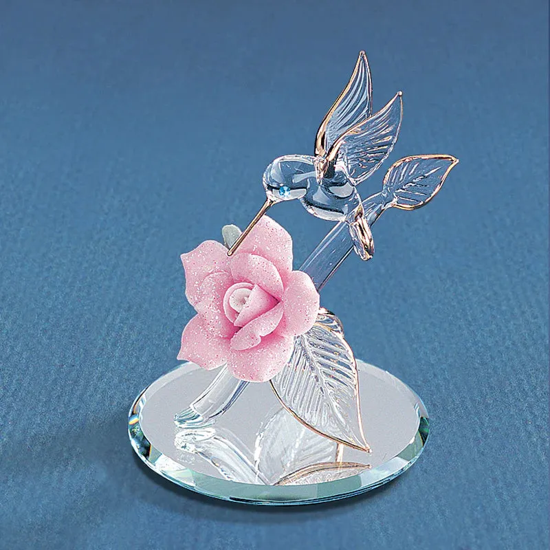 Hummingbird on Small Branch Figurine Decorative Mirror,Home Decor Mirror