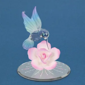Hummingbird Pink Rose Decorative Mirror,Home Decor Mirror