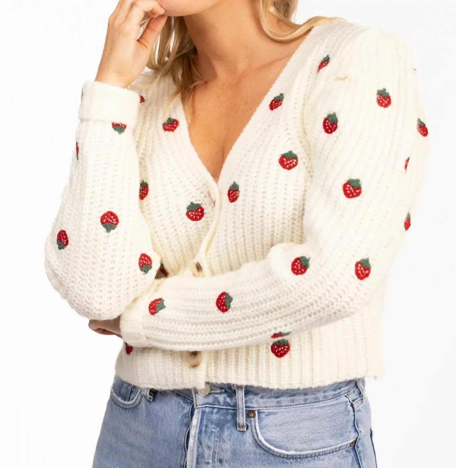 Hyacinth Sweater In Strawberry